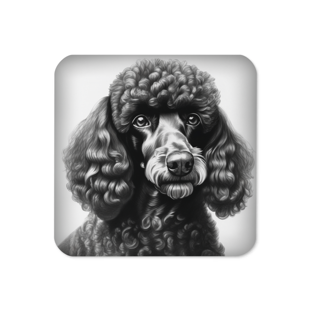 PugMug Custom Black Poodle Coaster