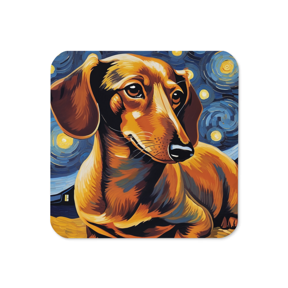 PugMug Custom Tan Dachshund Coaster