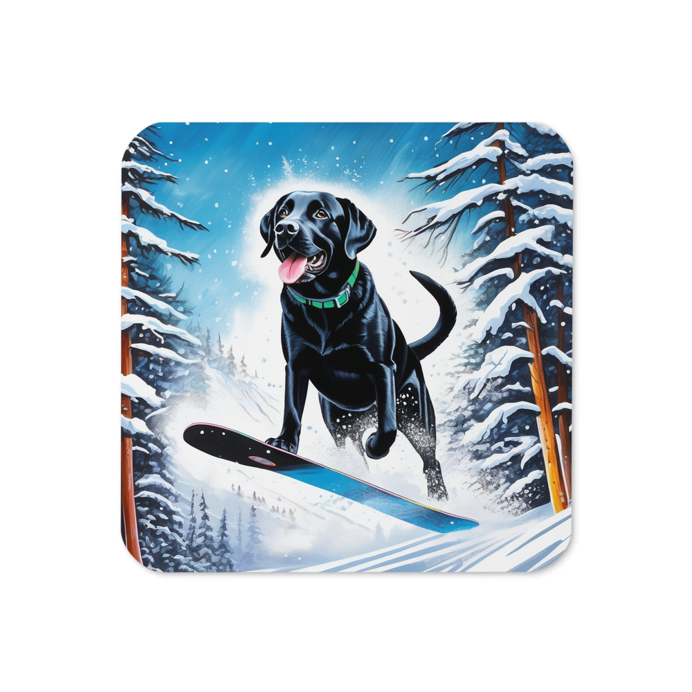 PugMug Custom Black Labrador Retriever Coaster