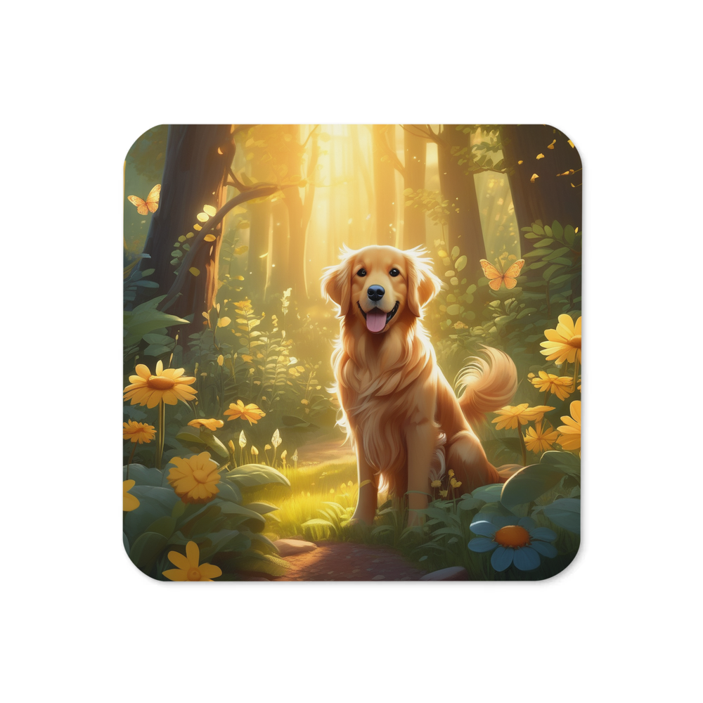 PugMug Custom Golden Retriever Coaster