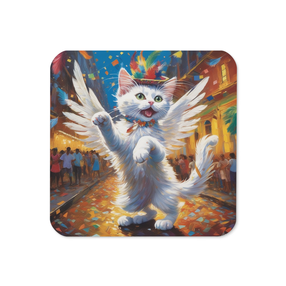 PugMug Custom White Companion Cat Coaster