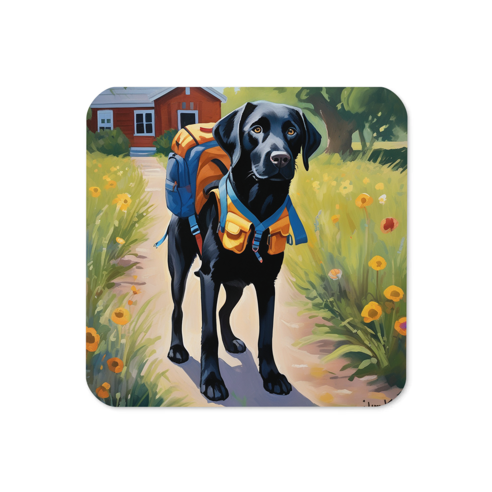 PugMug Custom Black Labrador Retriever Coaster