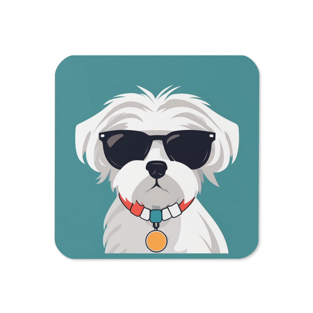 PugMug Custom Maltese Dog Coaster