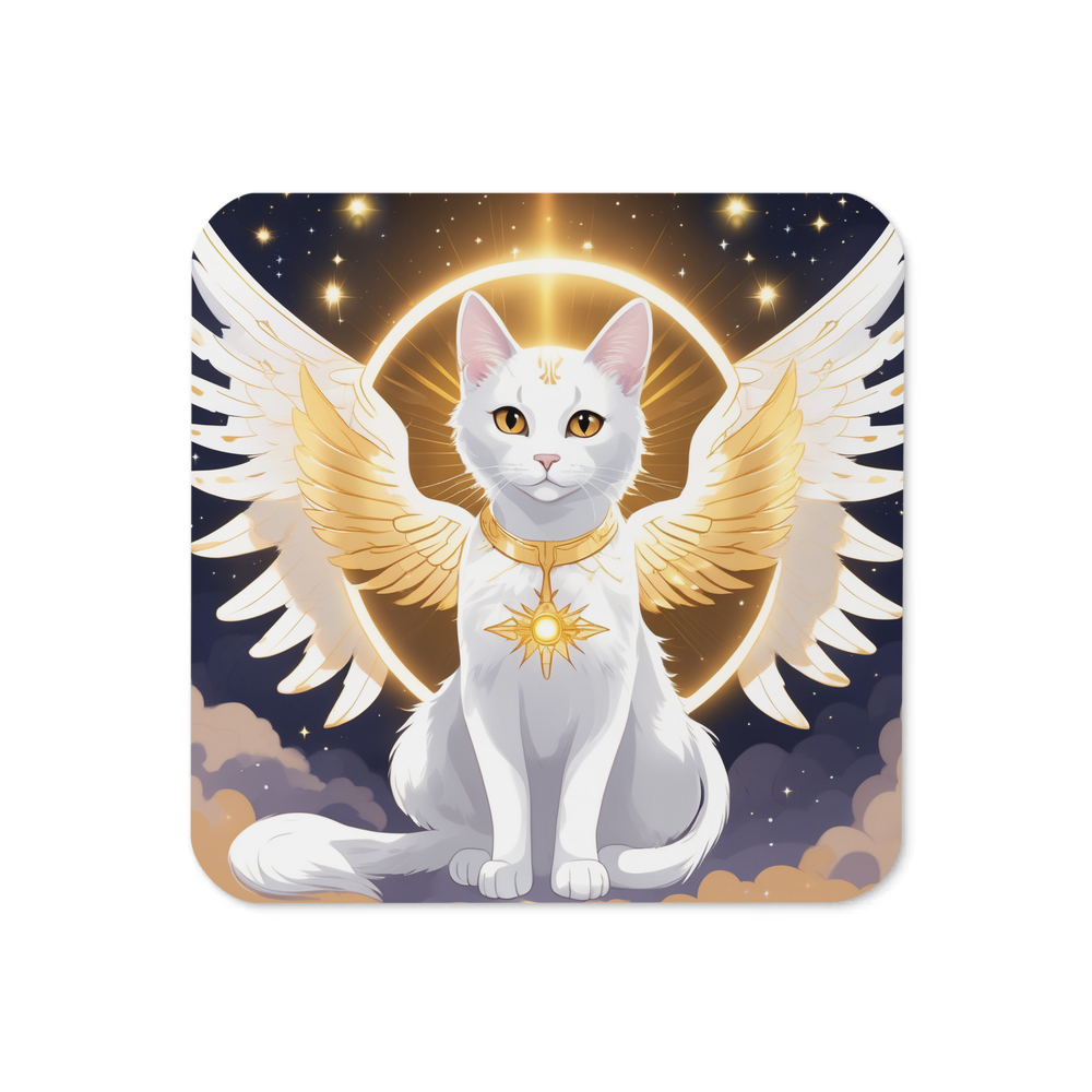 PugMug Custom White Companion Cat Coaster