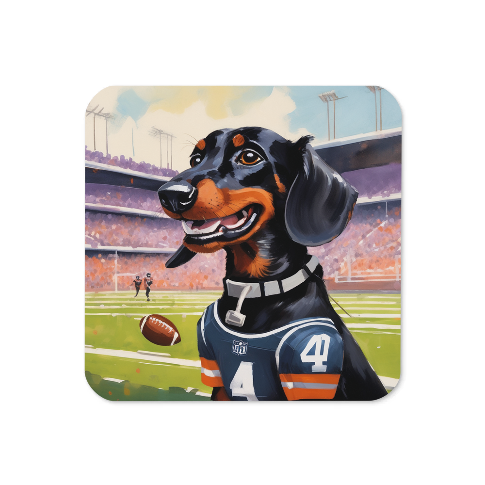 PugMug Custom Black Dachshund Coaster