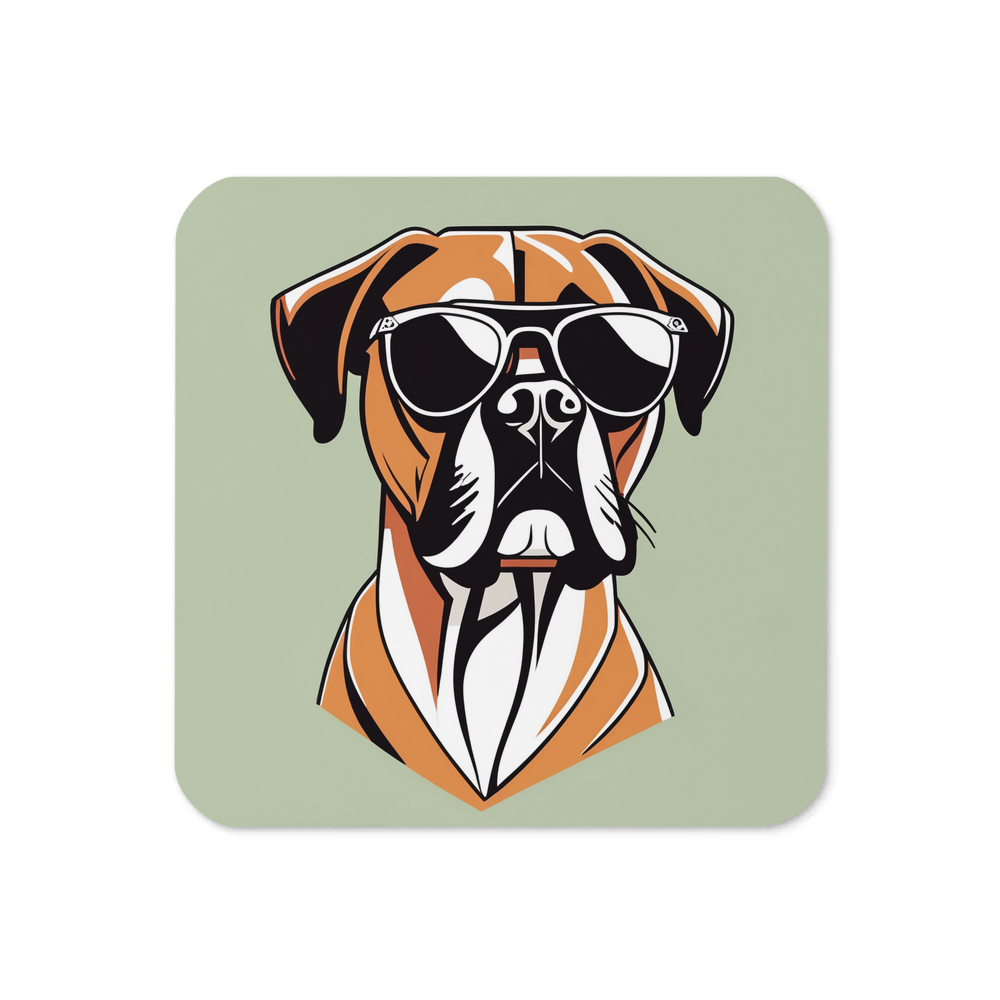 PugMug Custom Boxer Dog Coaster