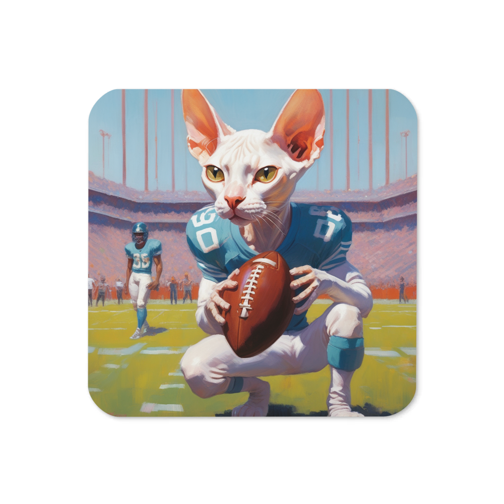 PugMug Custom White Sphynx Cat Coaster