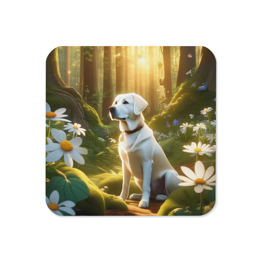 PugMug Custom White Labrador Retriever Coaster