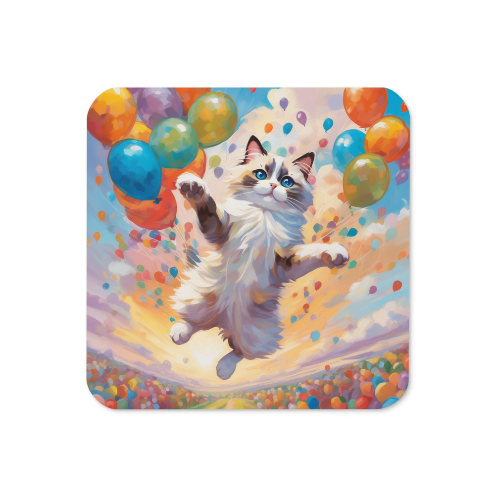 PugMug Custom Tabby Ragdoll Cat Coaster