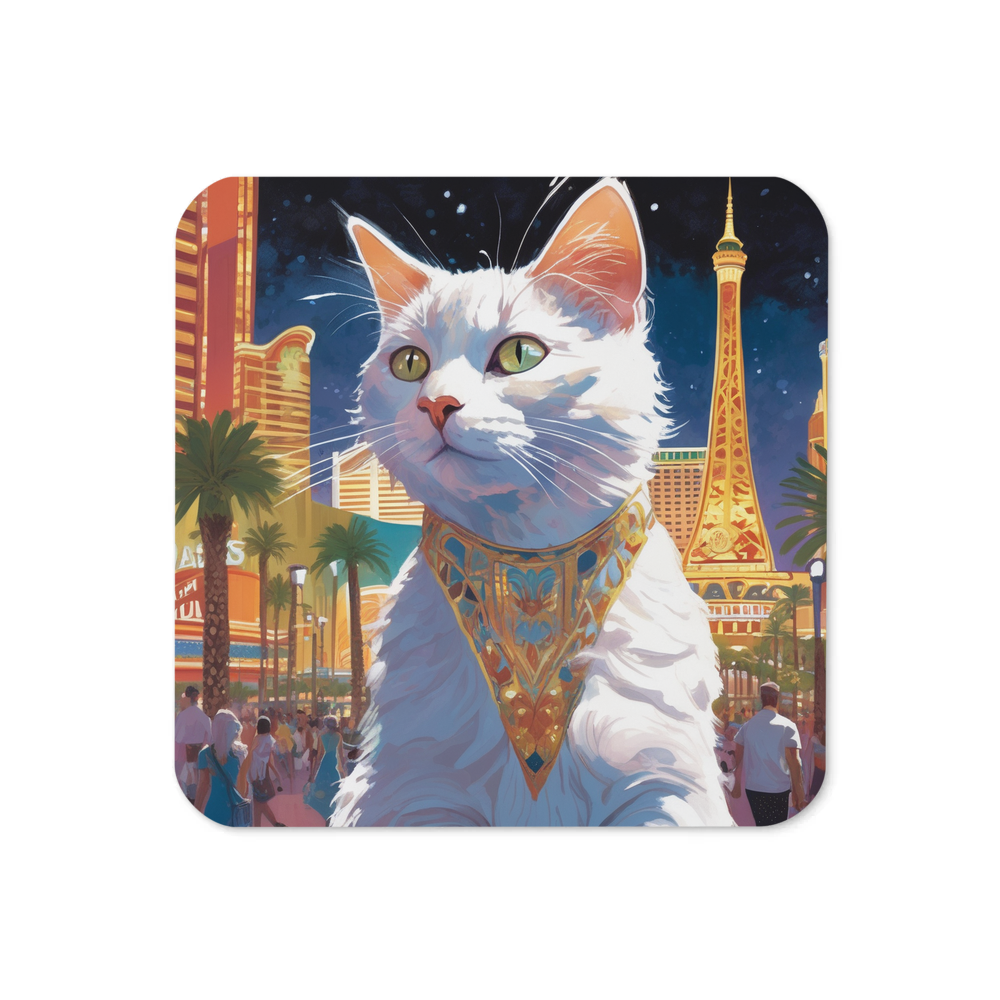 PugMug Custom White Companion Cat Coaster
