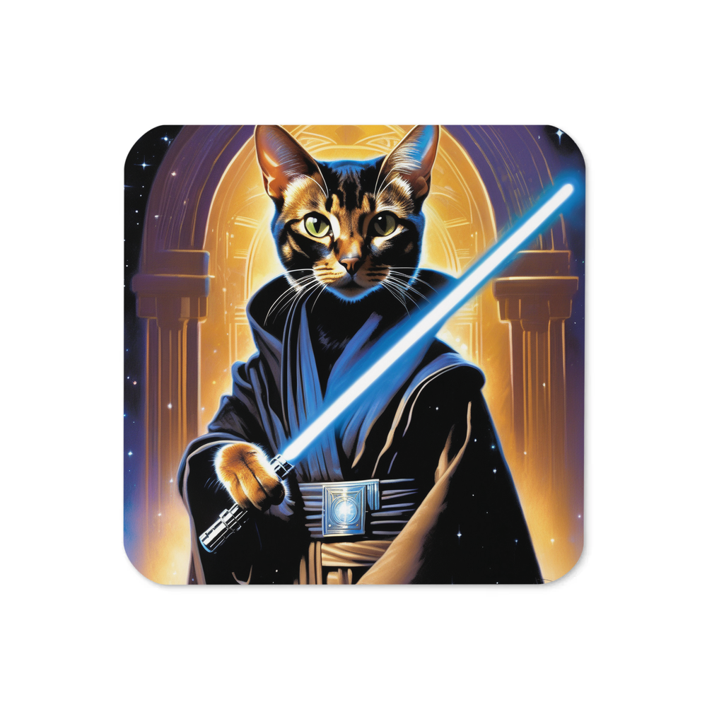 PugMug Custom Black Abyssinian Cat Coaster