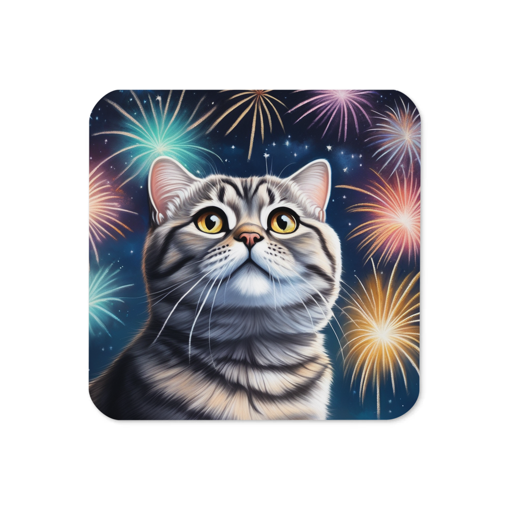 PugMug Custom Tabby Scottish Fold Cat Coaster