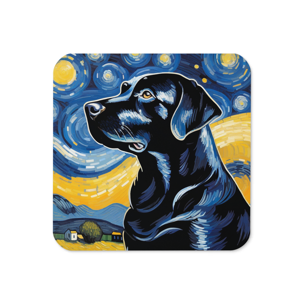 PugMug Custom Black Labrador Retriever Coaster