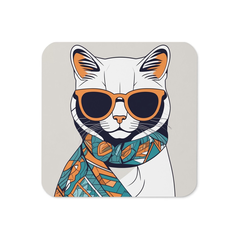 PugMug Custom White Exotic Cat Coaster