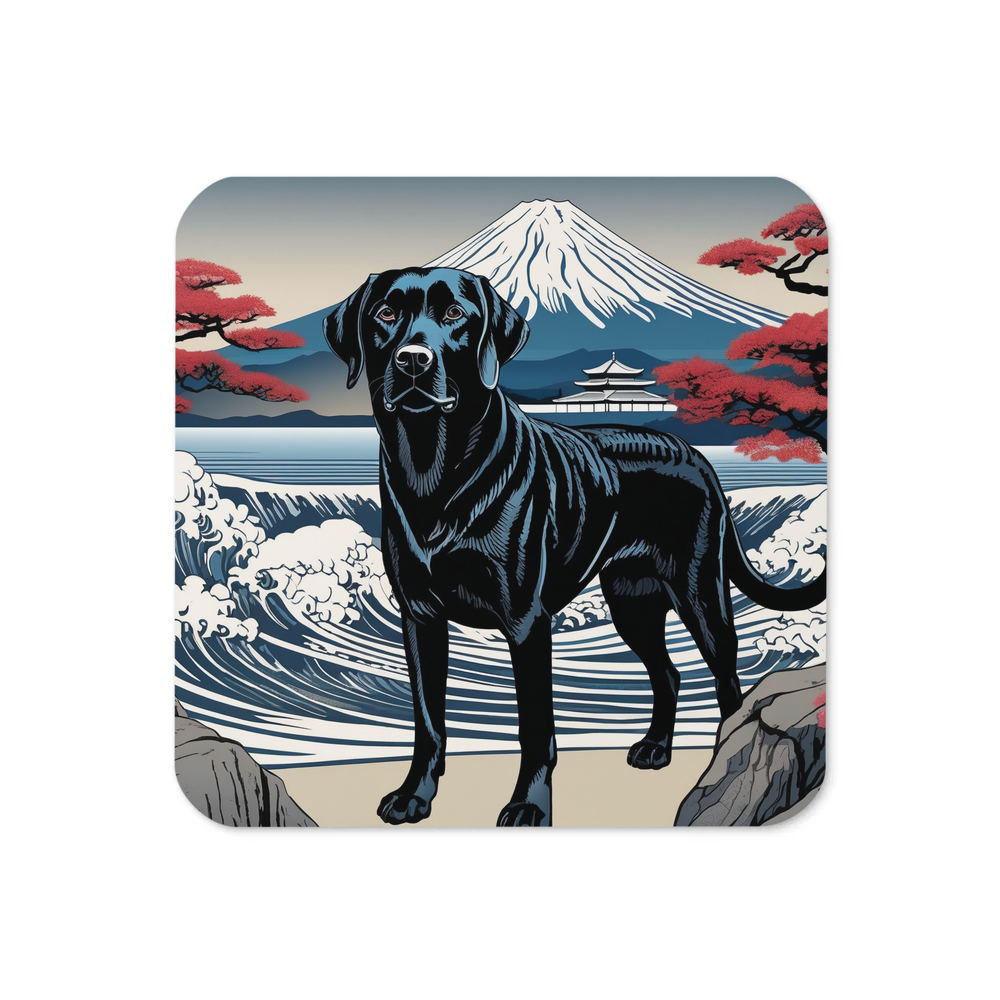 PugMug Custom Black Labrador Retriever Coaster