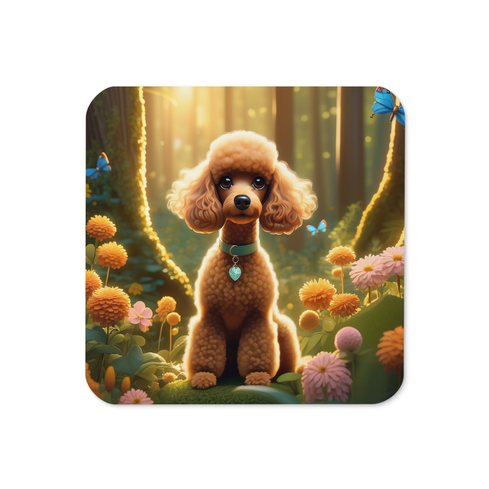 PugMug Custom Tan Poodle Coaster