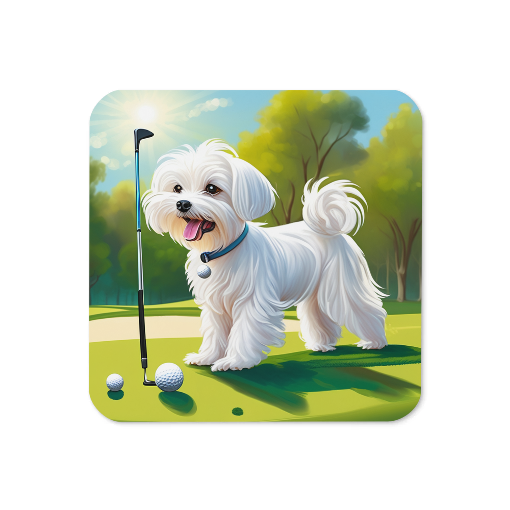 PugMug Custom Maltese Dog Coaster