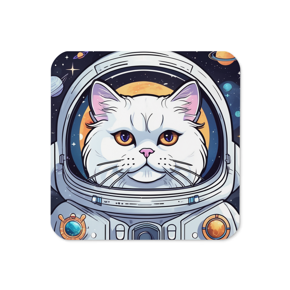 PugMug Custom White Persian Cat Coaster