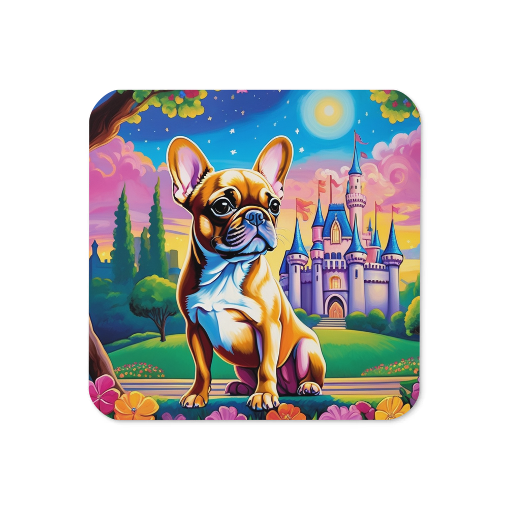 PugMug Custom Tan French Bulldog Coaster