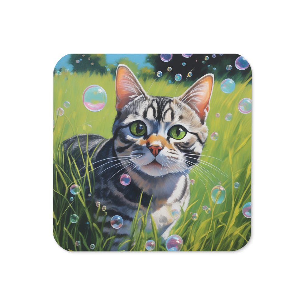 PugMug Custom Tabby American Shorthair Cat Coaster