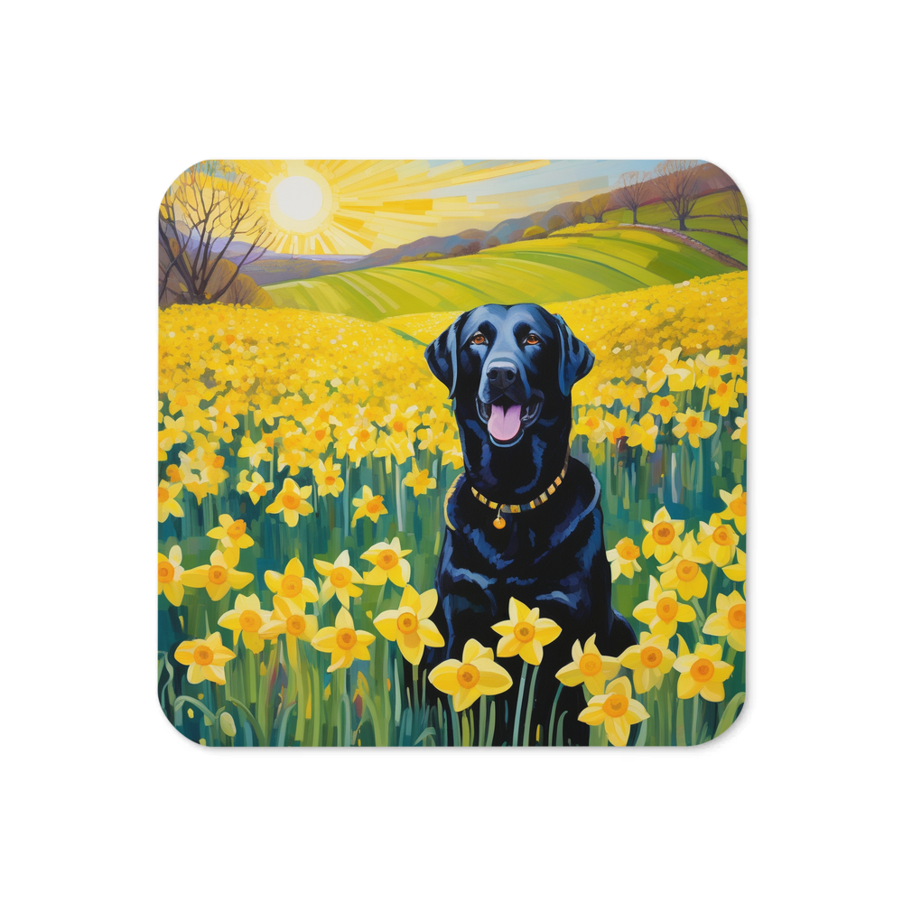 PugMug Custom Black Labrador Retriever Coaster