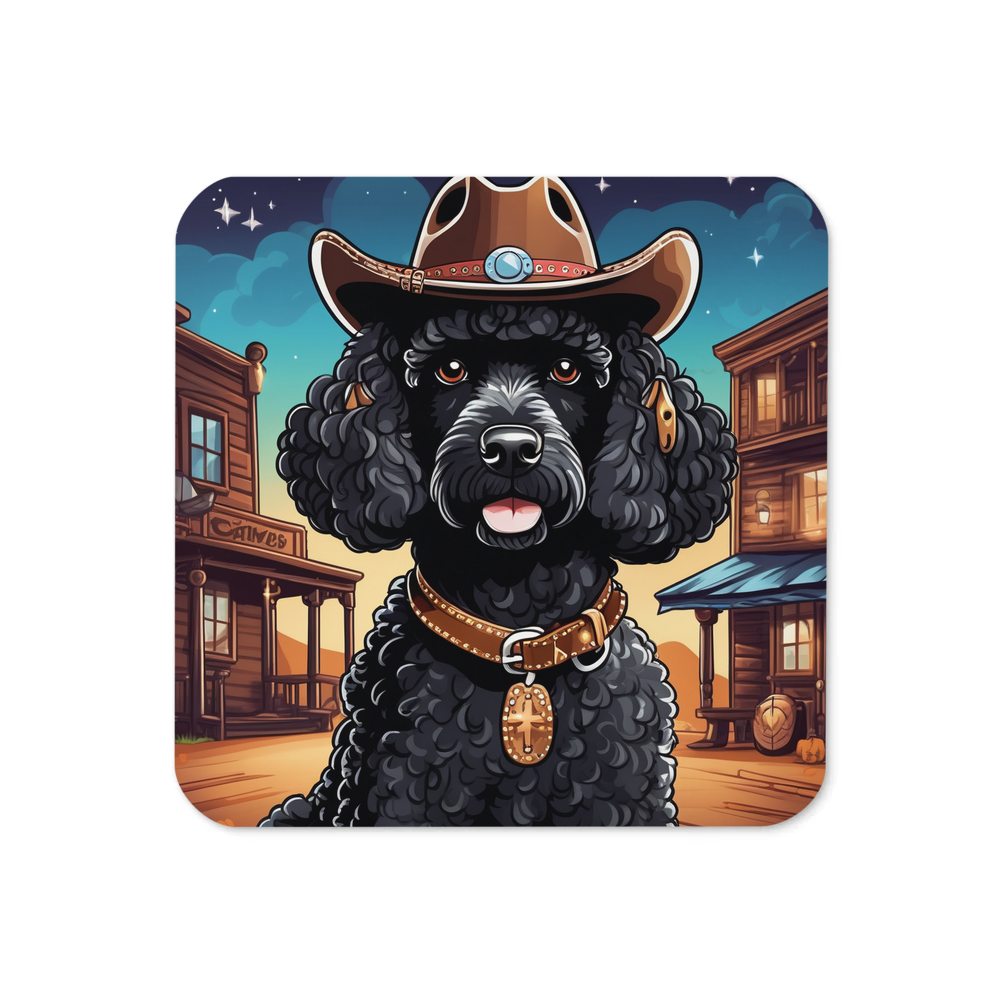 PugMug Custom Black Poodle Coaster