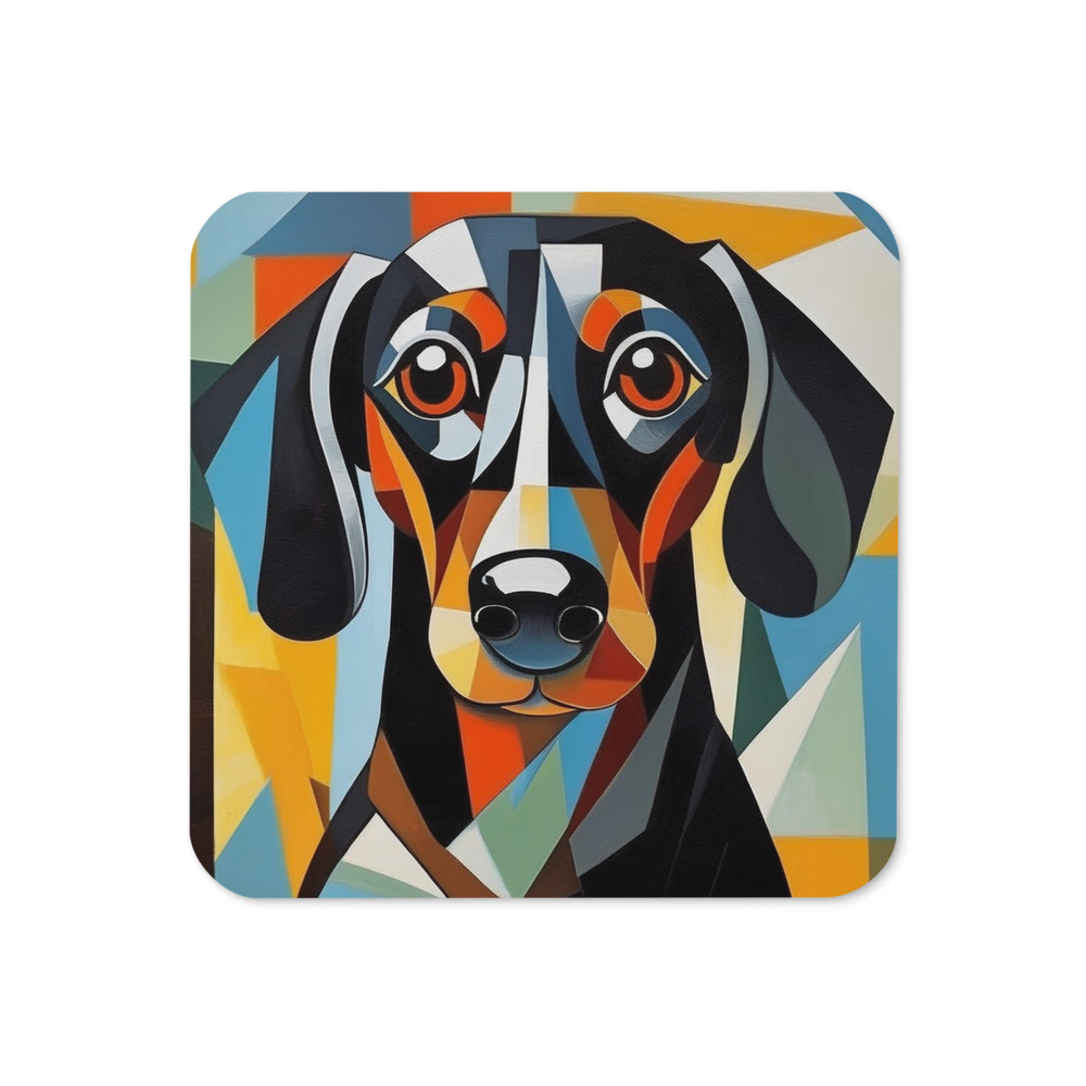 PugMug Custom Black Dachshund Coaster