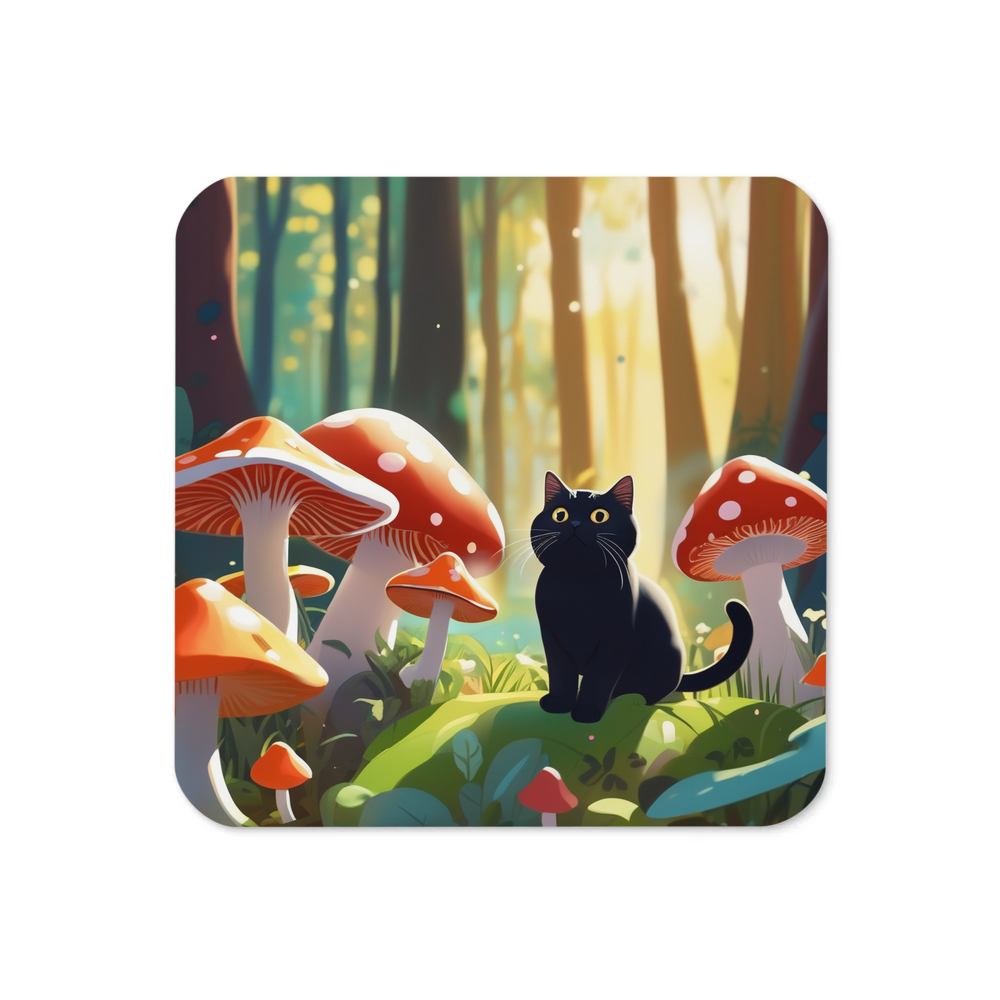 PugMug Custom Black British Shorthair Cat Coaster