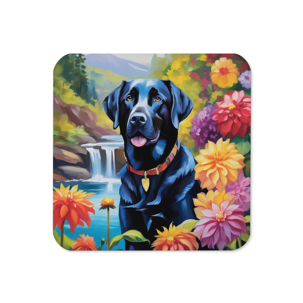 PugMug Custom Black Labrador Retriever Coaster