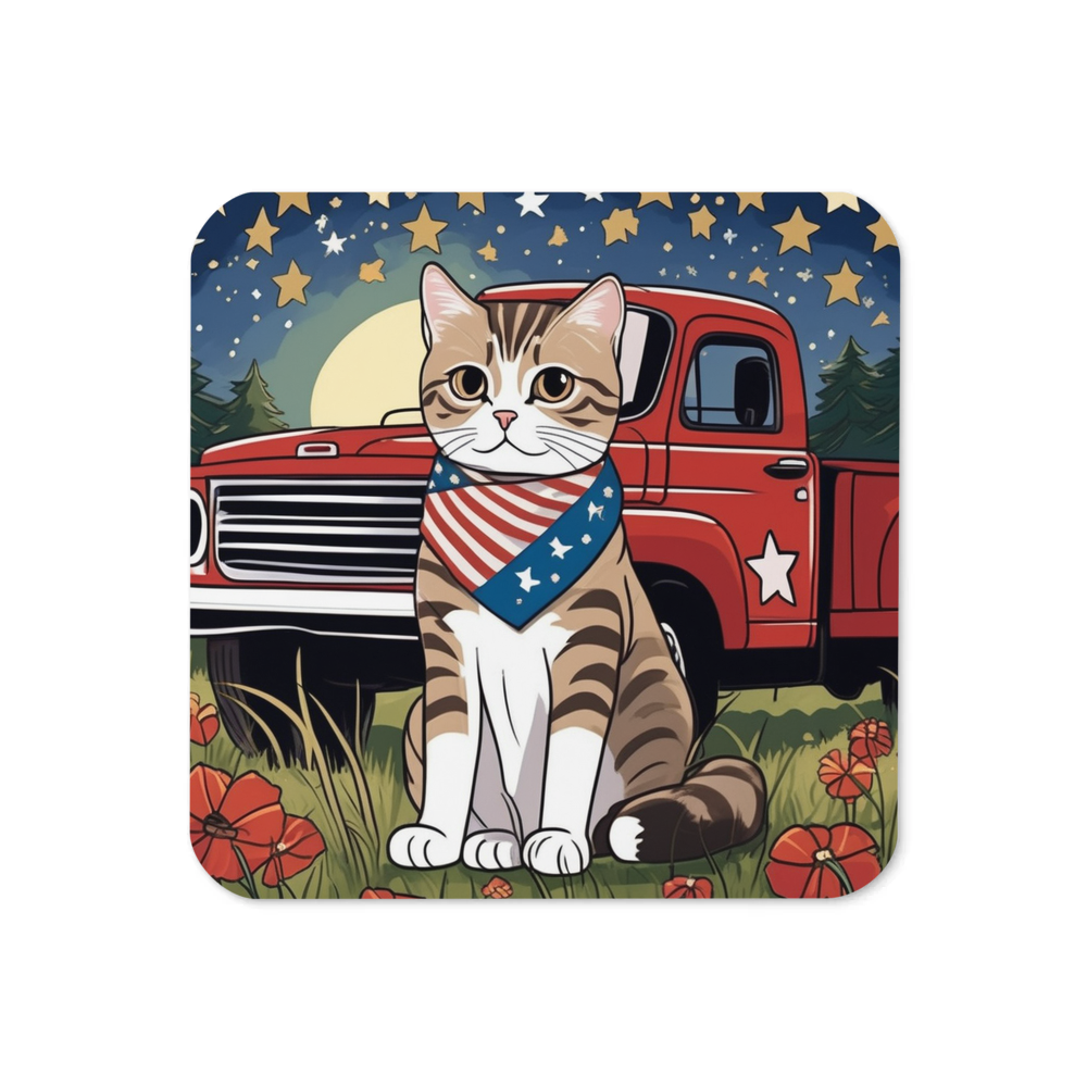 PugMug Custom Tabby Scottish Fold Cat Coaster