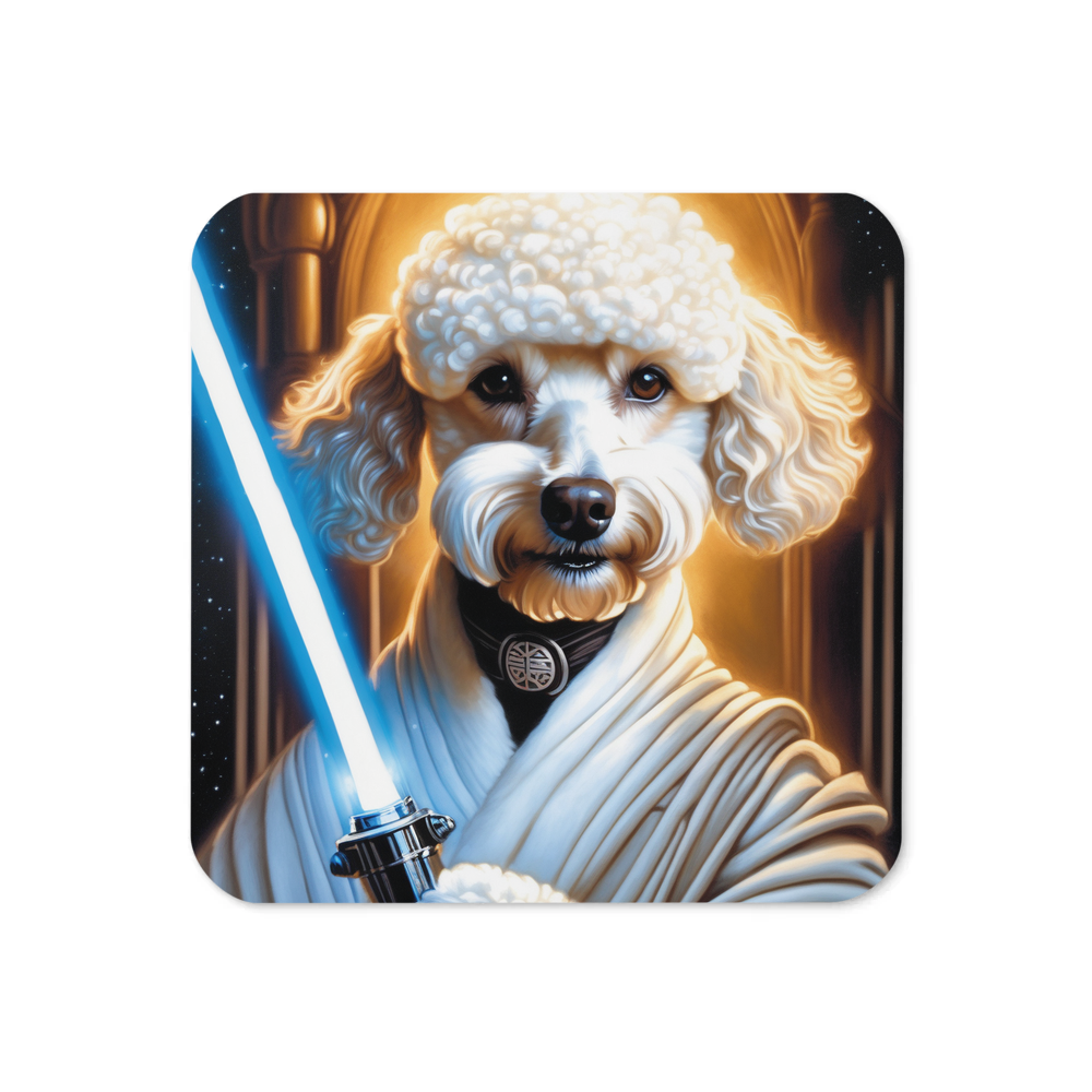 PugMug Custom White Poodle Coaster