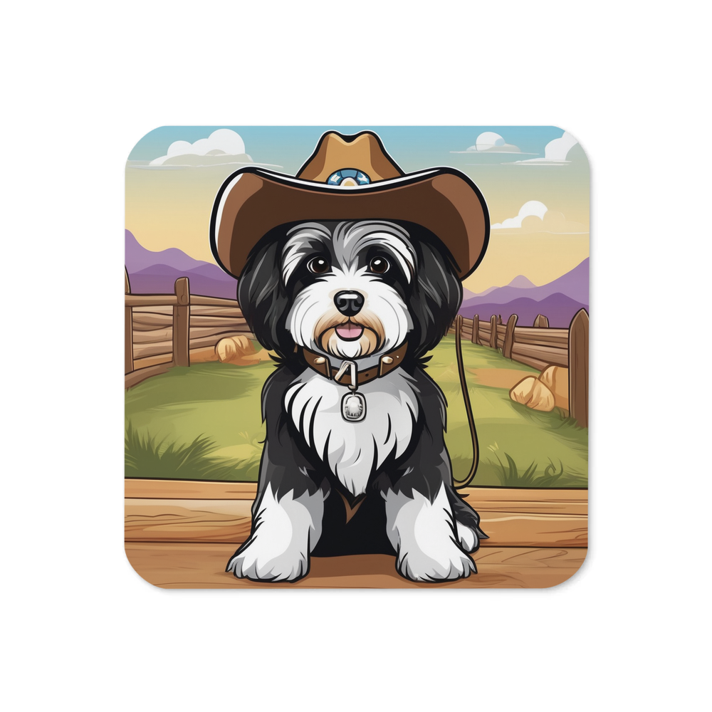 PugMug Custom Black-and-white Havanese Dog Coaster