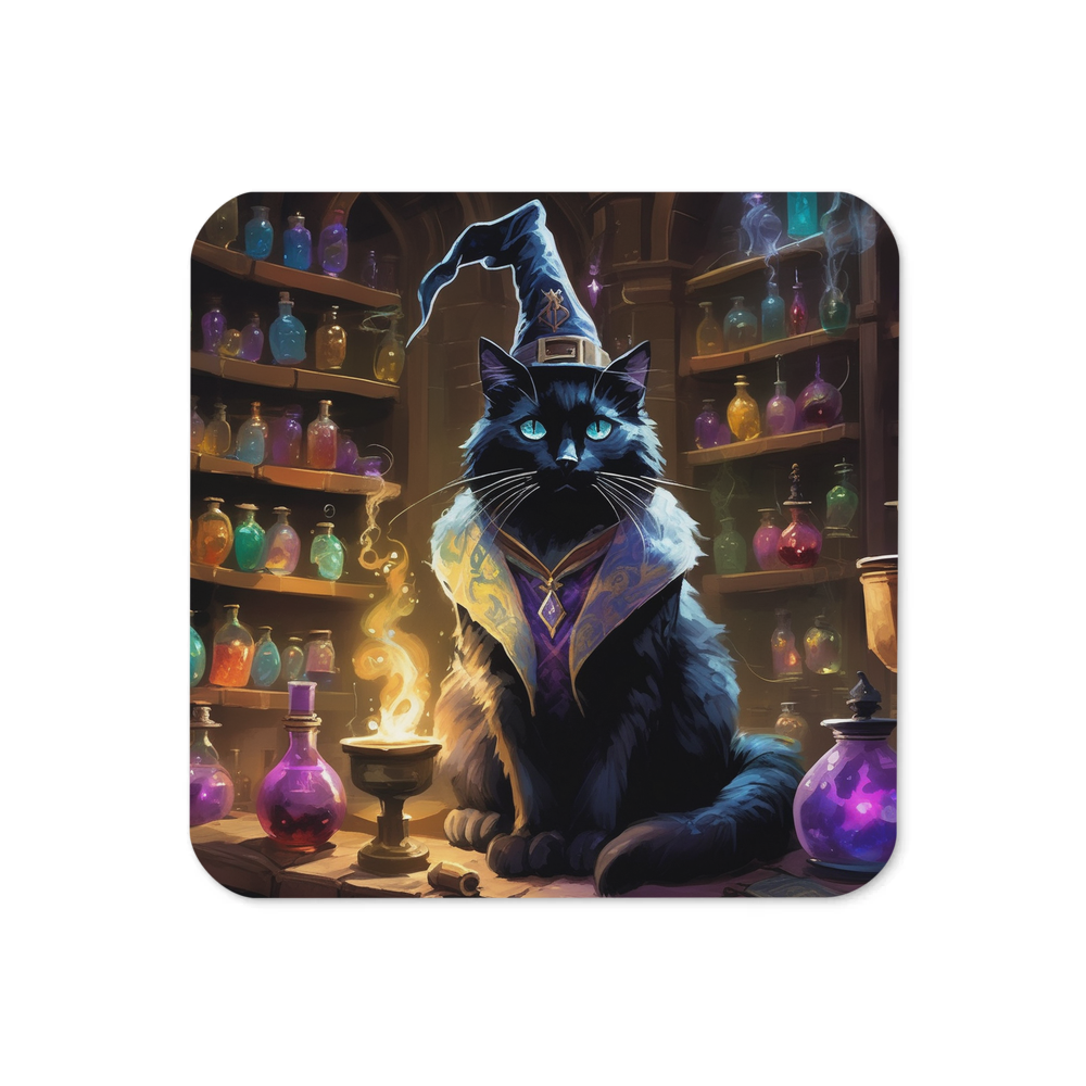 PugMug Custom Black Ragdoll Cat Coaster