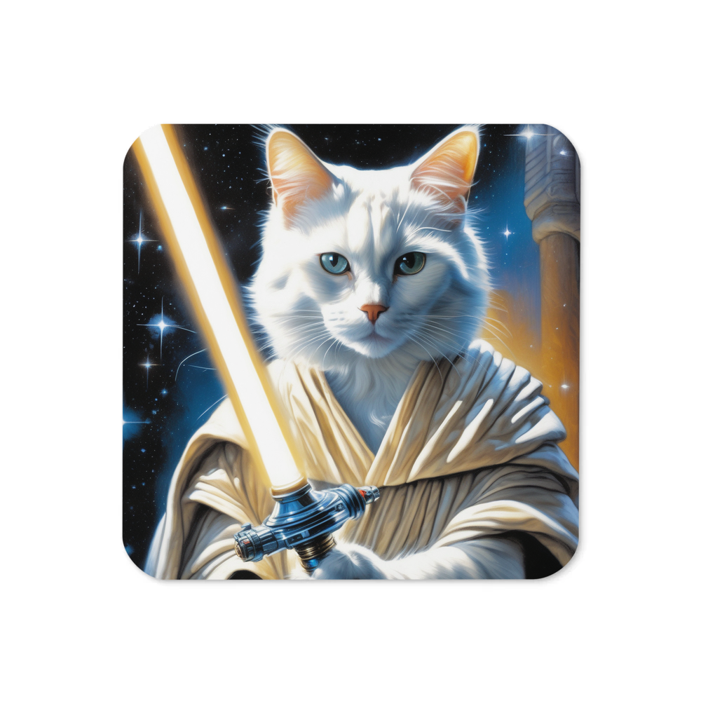 PugMug Custom White Companion Cat Coaster