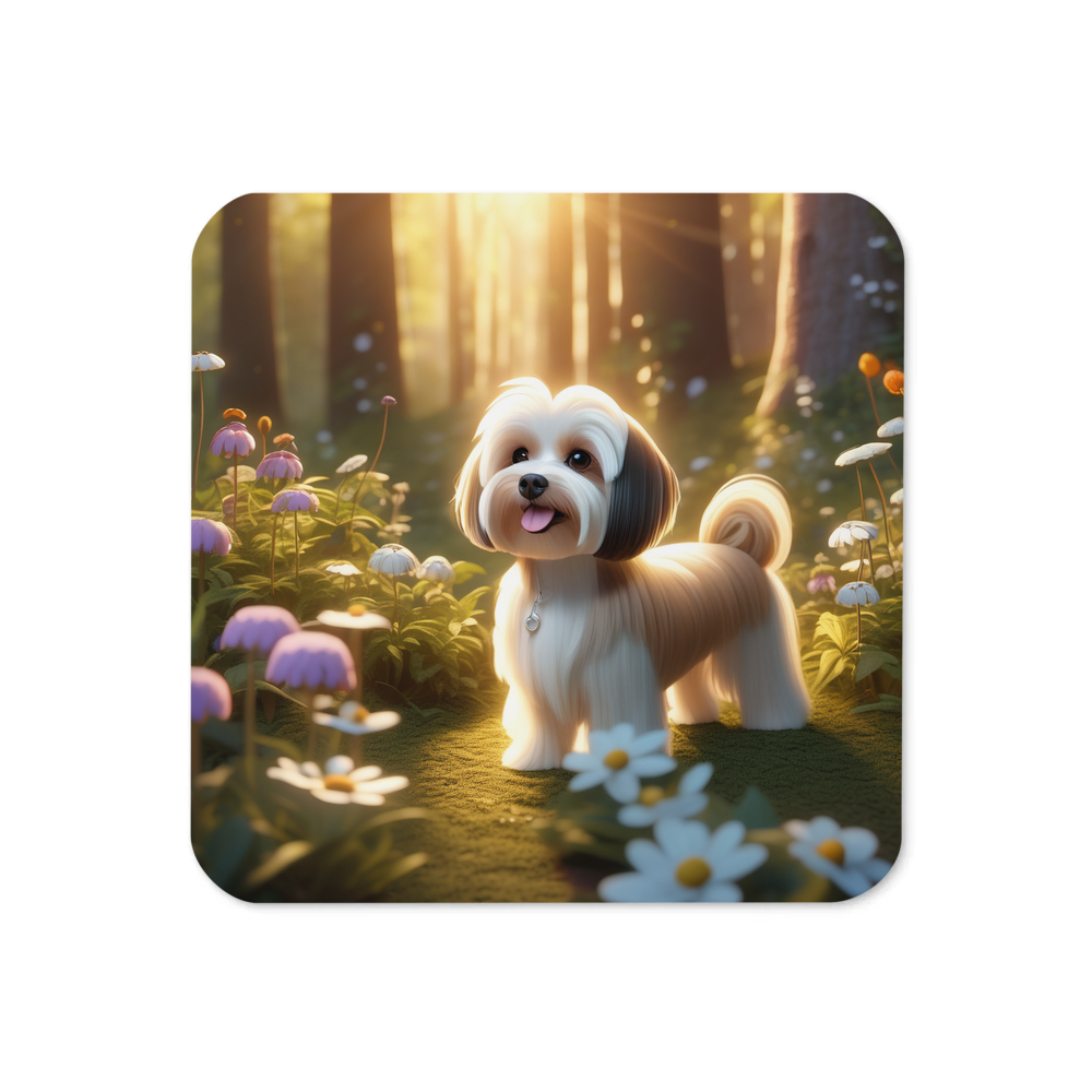 PugMug Custom Tan Havanese Dog Coaster