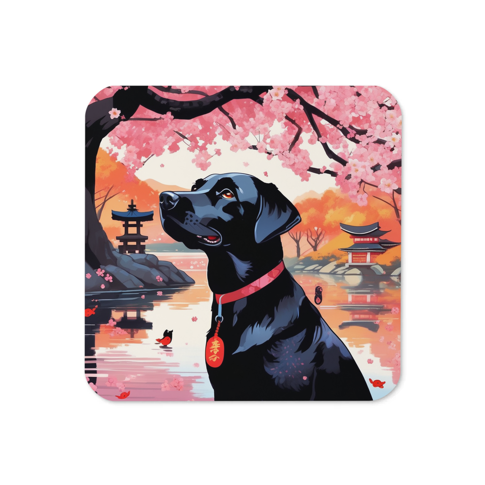 PugMug Custom Black Labrador Retriever Coaster