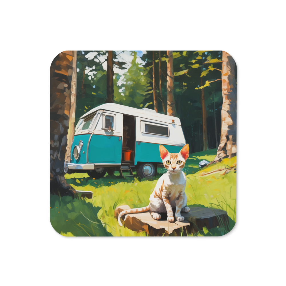 PugMug Custom Tabby Devon Rex Cat Coaster