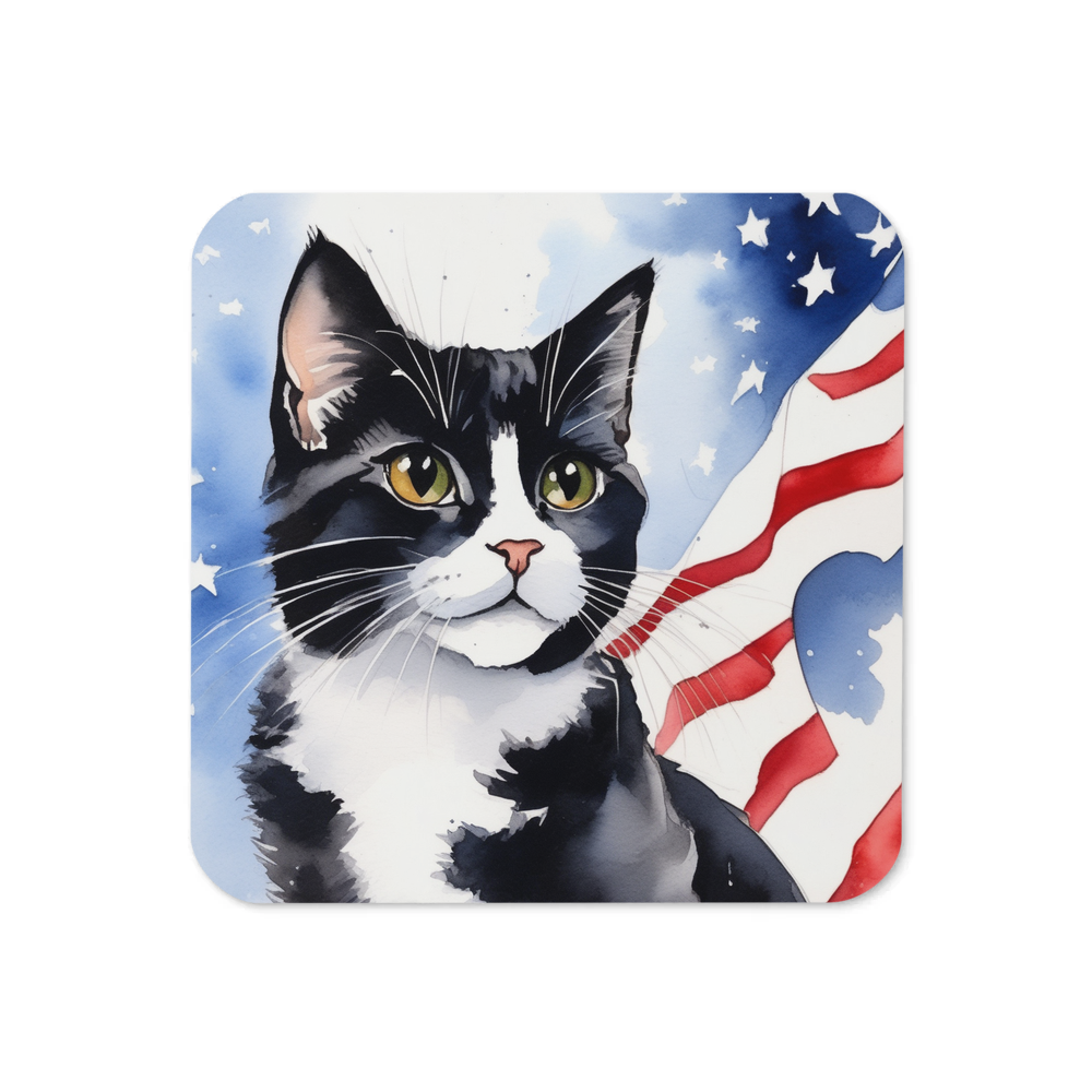 PugMug Custom Black Companion Cat Coaster