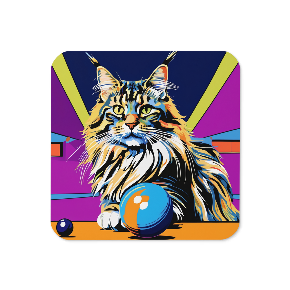 PugMug Custom Tabby Maine Coon Cat Coaster