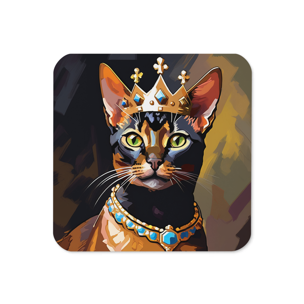 PugMug Custom Black Abyssinian Cat Coaster