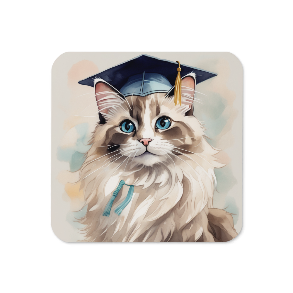 PugMug Custom Tabby Ragdoll Cat Coaster