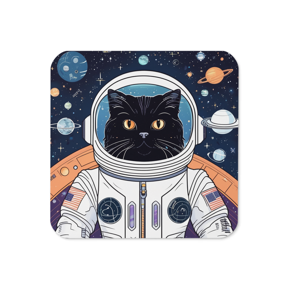 PugMug Custom Black Persian Cat Coaster