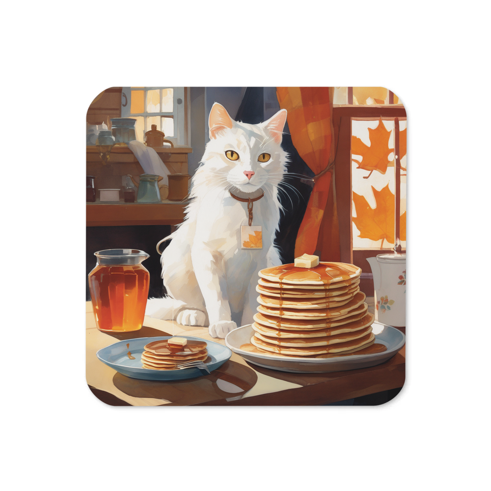 PugMug Custom White Companion Cat Coaster