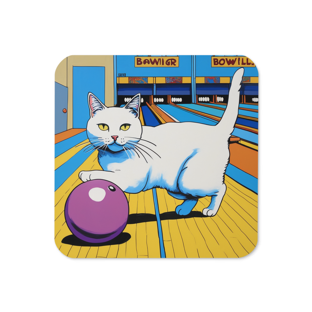 PugMug Custom White Companion Cat Coaster