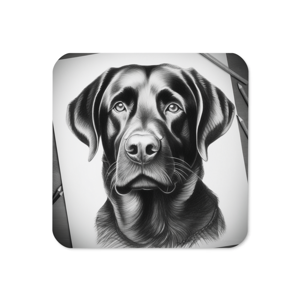 PugMug Custom Black Labrador Retriever Coaster