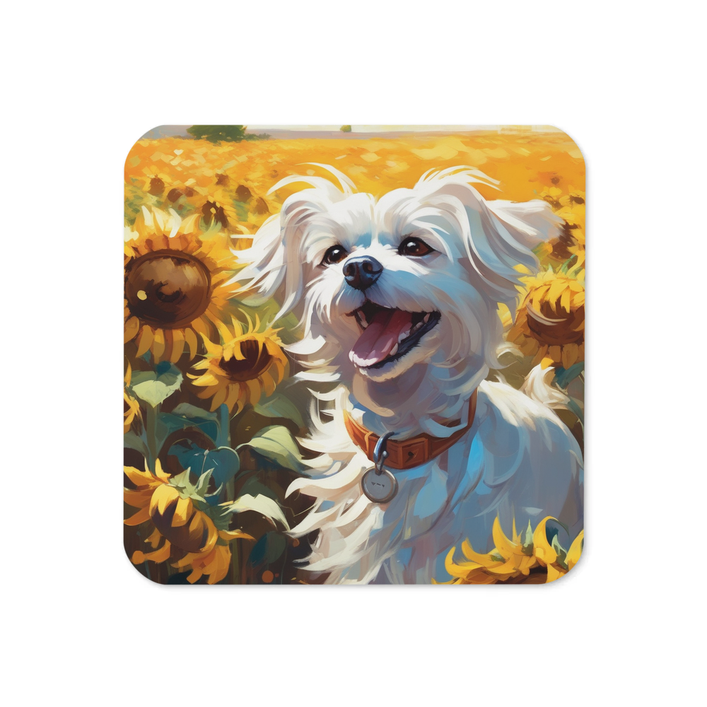 PugMug Custom Maltese Dog Coaster