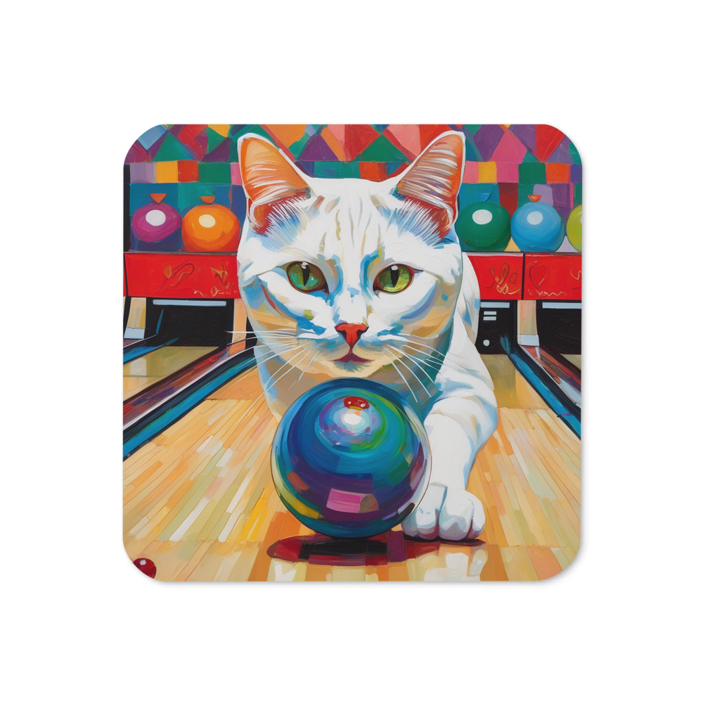 PugMug Custom White Companion Cat Coaster