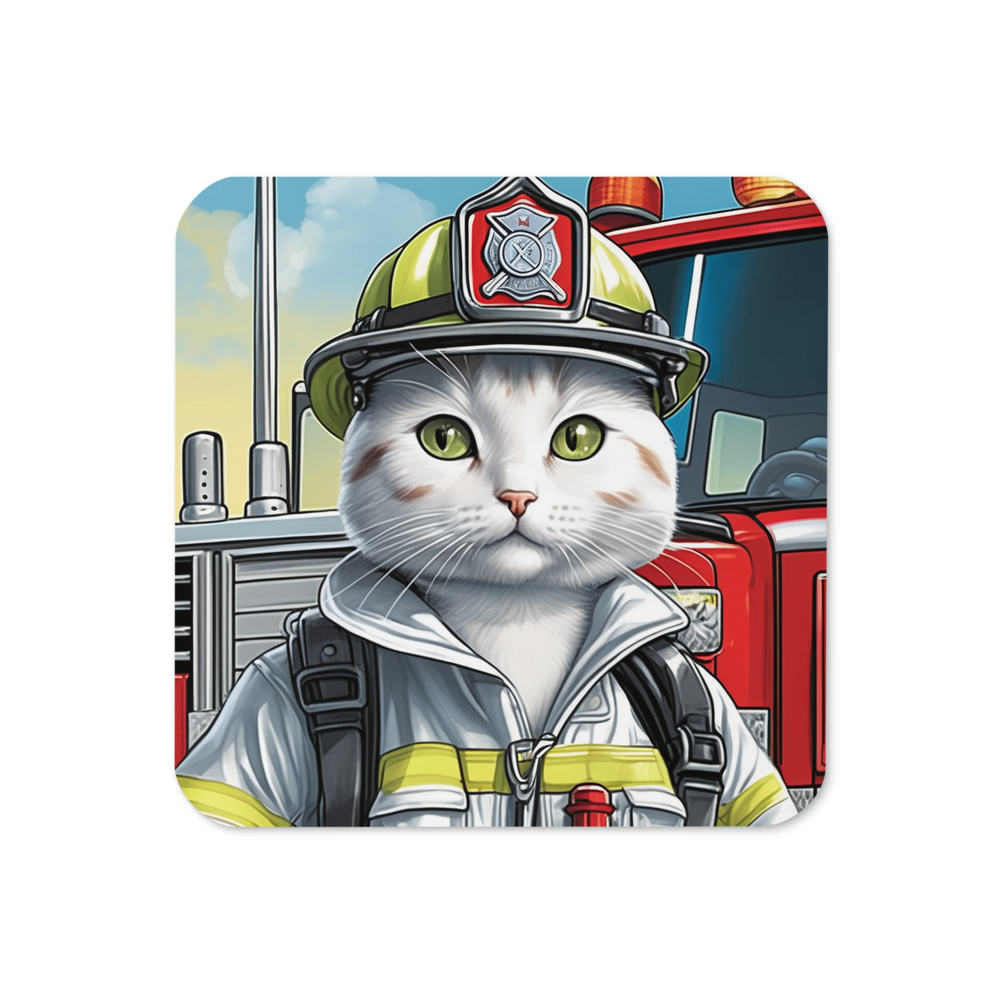 PugMug Custom White Companion Cat Coaster