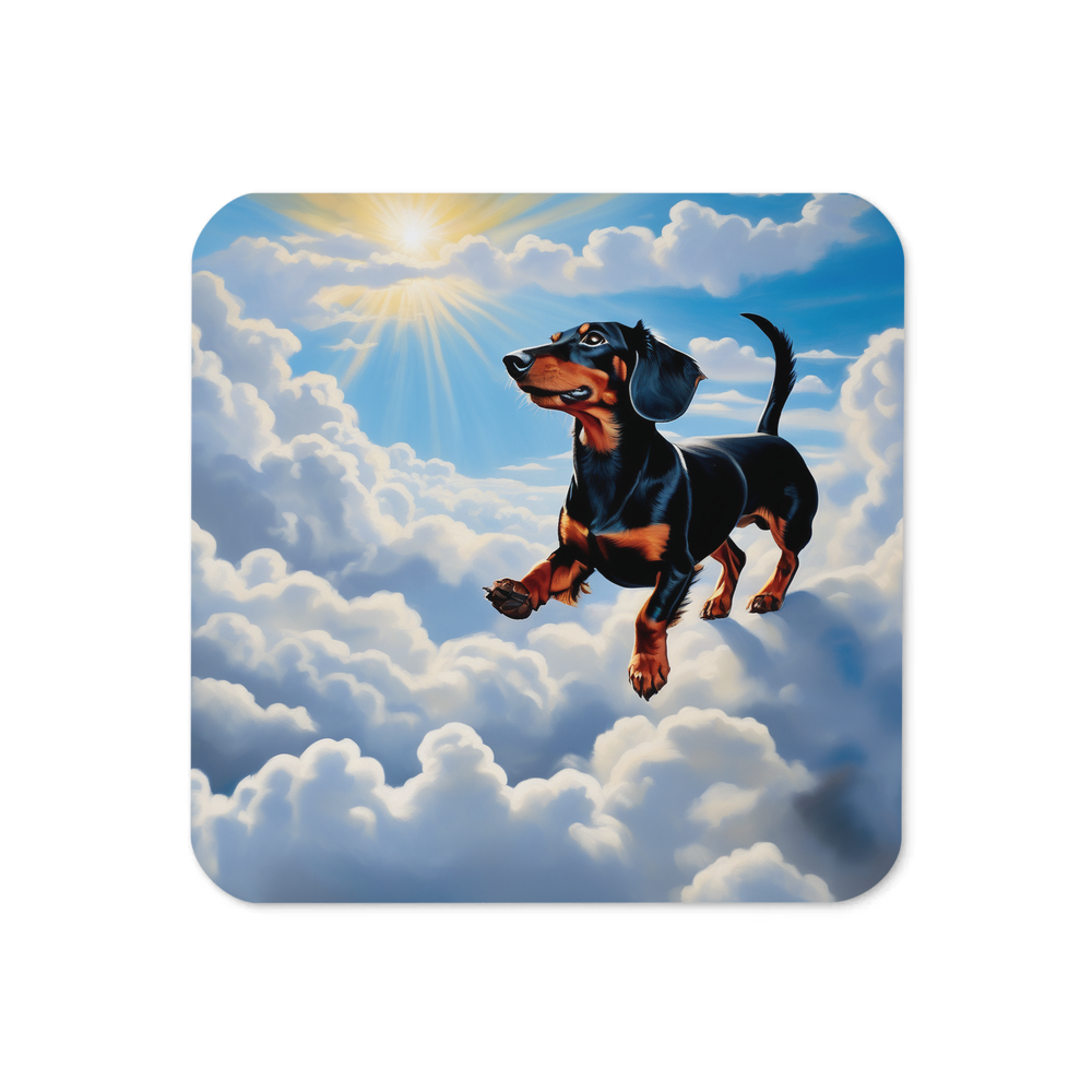 PugMug Custom Black Dachshund Coaster