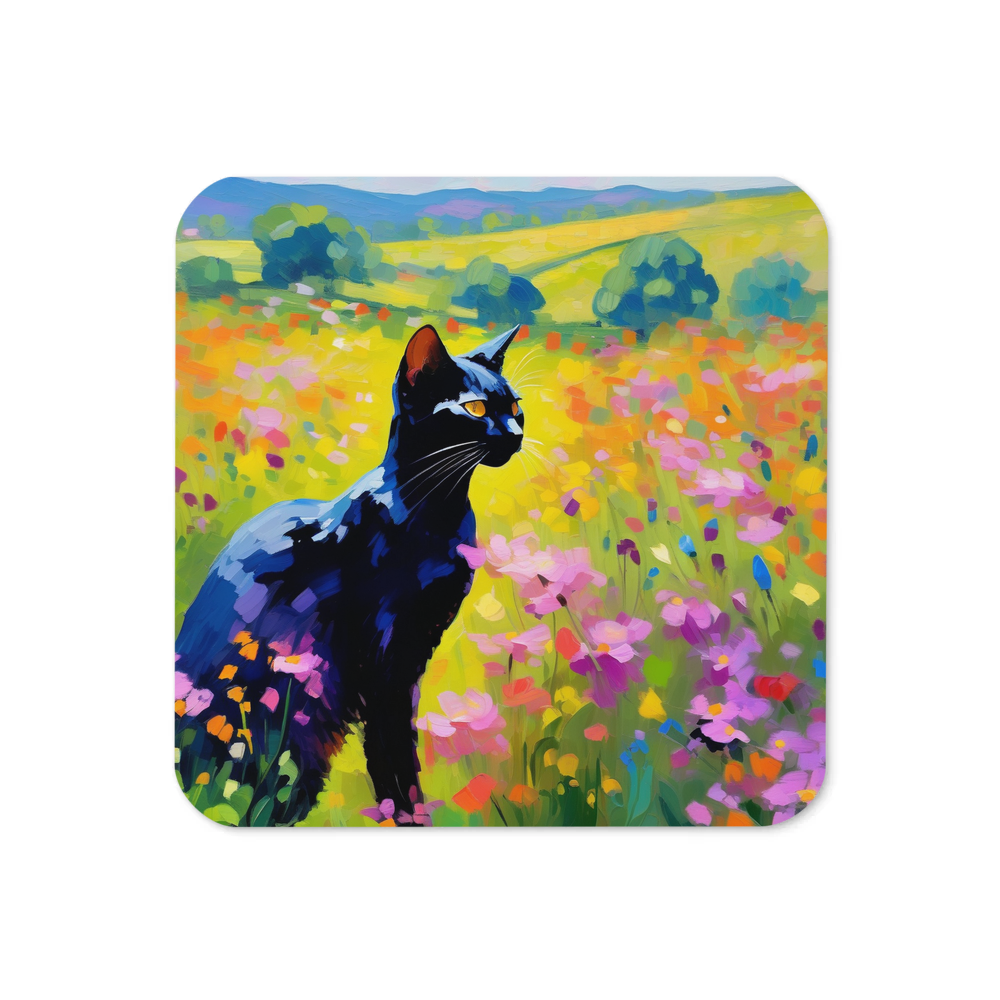 PugMug Custom Black Abyssinian Cat Coaster